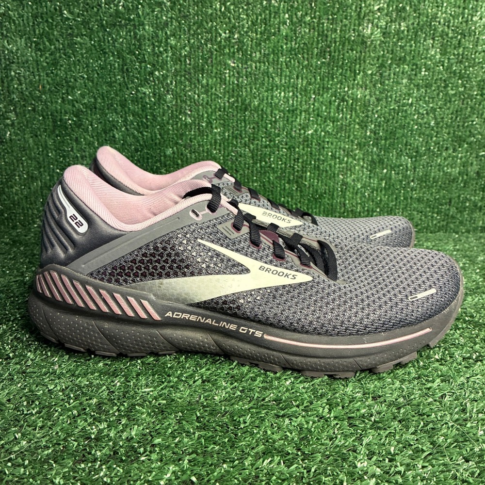 Brooks Adrenaline GTS 22 Cushion Support Athletic Running Shoes Grey Womens 11